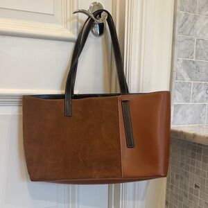 Staud Brown Leather Tote Bag